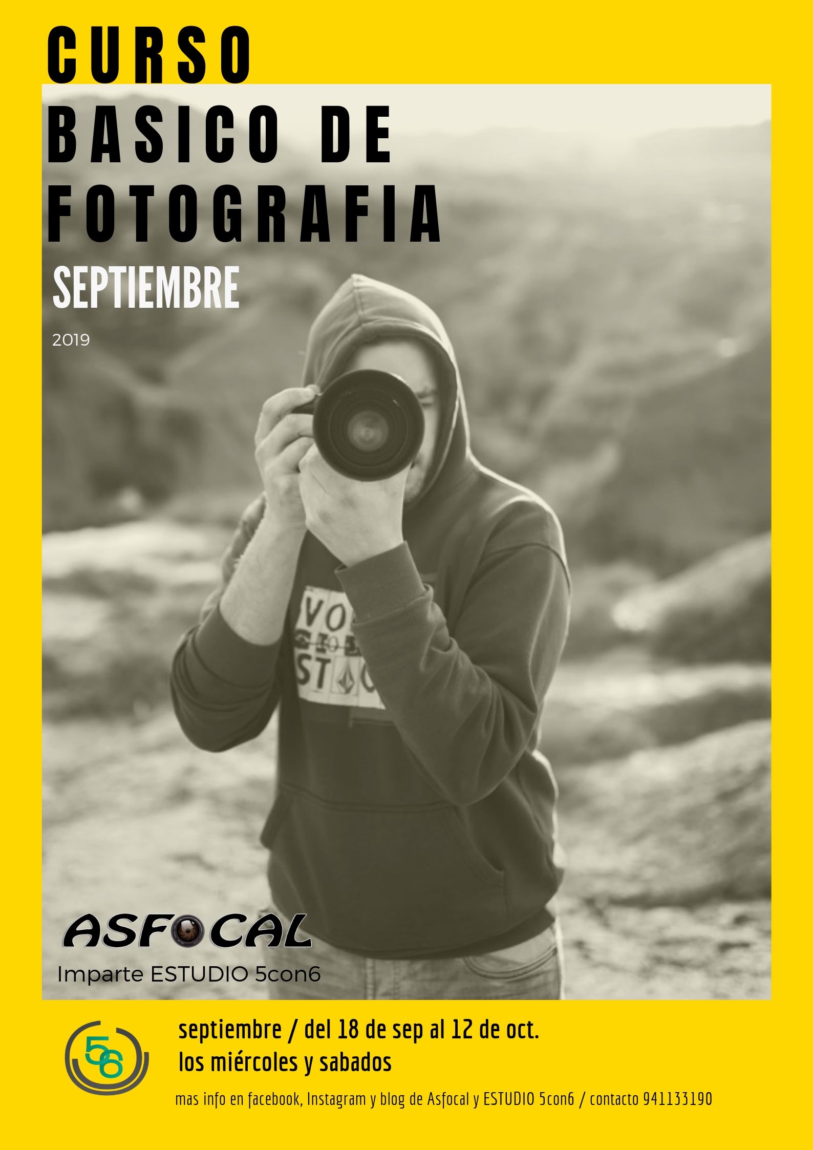 CURSO BÁSICO DE FOTOGRAFÍA EN SEPTIEMBRE