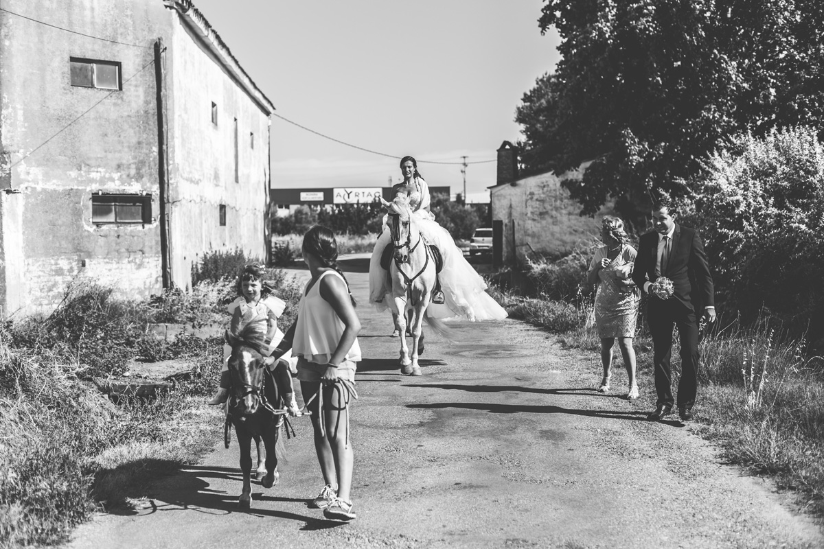 Una novia a caballo